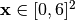 \mathbf{x} \in [0, 6]^2