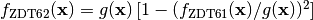 f_{\text{ZDT6}2}(\mathbf{x}) = g(\mathbf{x}) \left[ 1 - (f_{\text{ZDT6}1}(\mathbf{x})/g(\mathbf{x}))^2 \right]