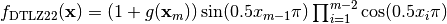 f_{\text{DTLZ2}2}(\mathbf{x}) = (1 + g(\mathbf{x}_m)) \sin(0.5x_{m-1}\pi ) \prod_{i=1}^{m-2} \cos(0.5x_i\pi)