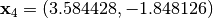 \mathbf{x}_4 = (3.584428, -1.848126)