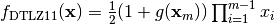 f_{\text{DTLZ1}1}(\mathbf{x}) = \frac{1}{2} (1 + g(\mathbf{x}_m)) \prod_{i=1}^{m-1}x_i